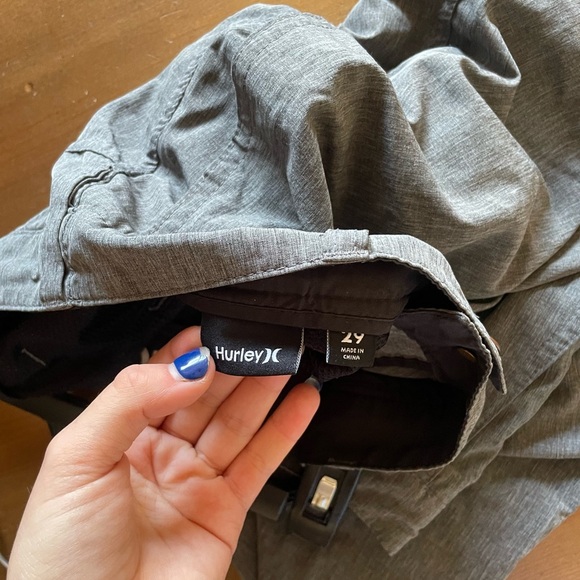 Hurley Men's Gray Flat Front Shorts - Picture 2 of 9